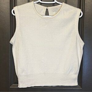 VINTAGE EXPRESS TRICOT White Sweater Vest, Size Large